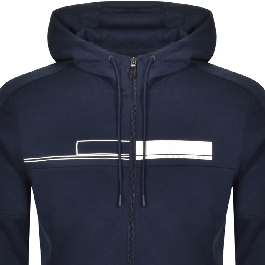 Alternative Image for ProductBOSS Saggy Full Zip Hoodie Navy2
